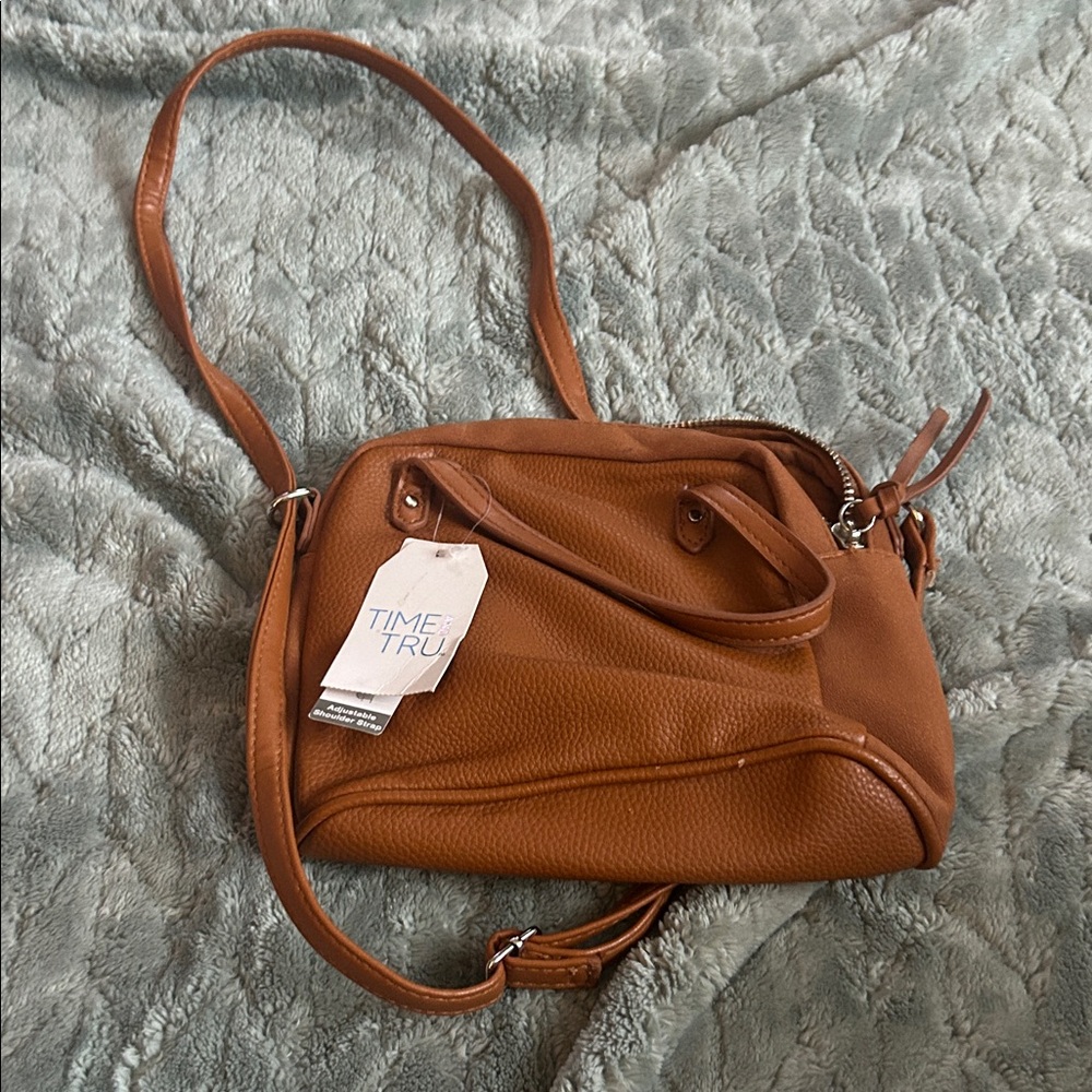 Time and Tru Women's Brown Crossbody Bag